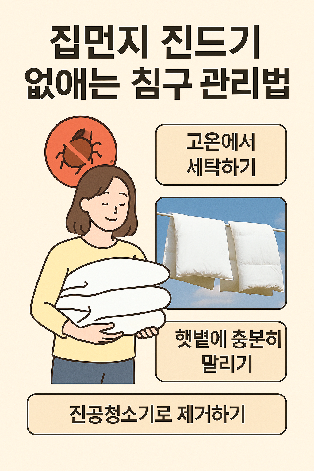 집먼지 진드기 없애는 침구 관리법