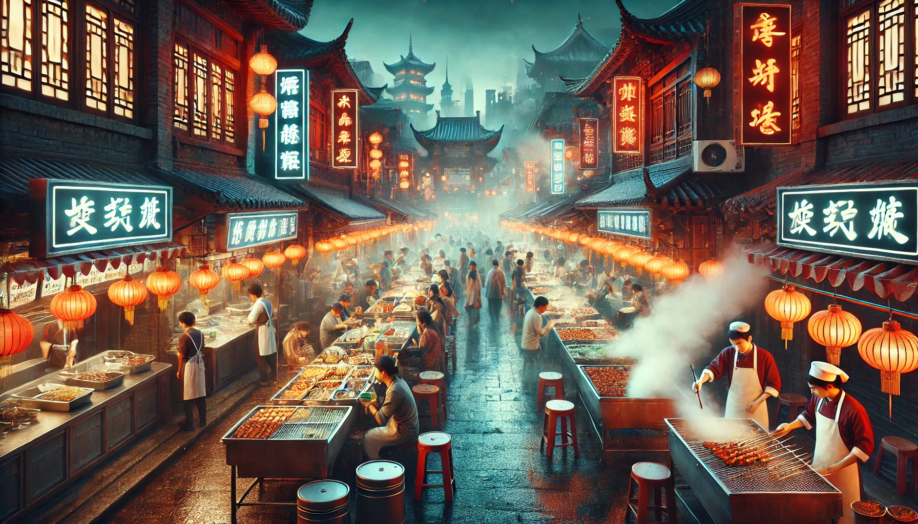 광저우 청두 시안 중국 먹거리