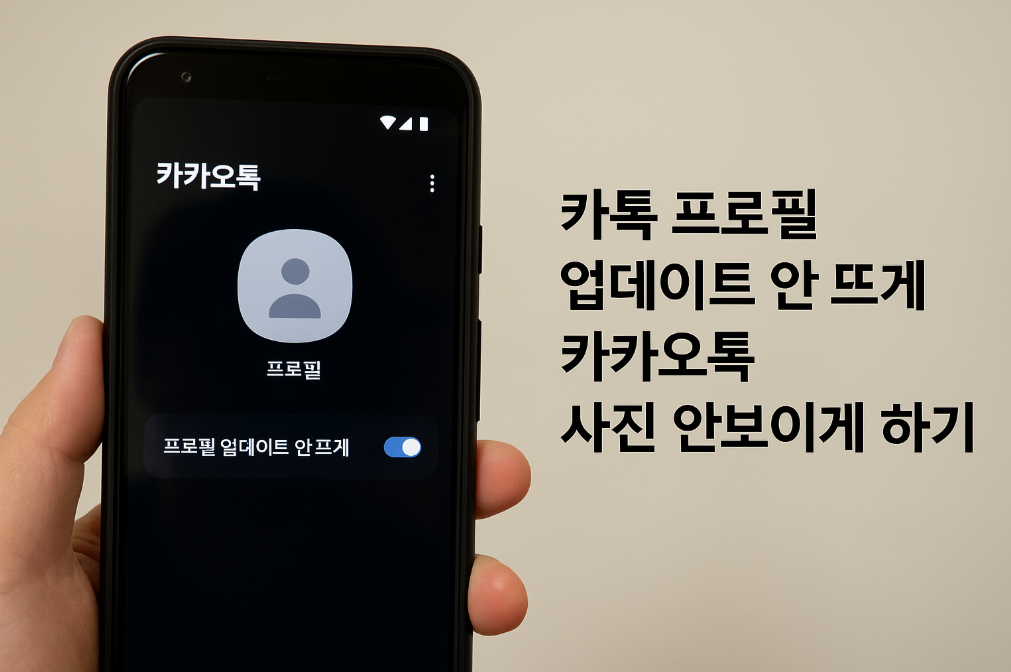 카톡 프로필 사진 안뜨게 설정하는 완벽 가이드