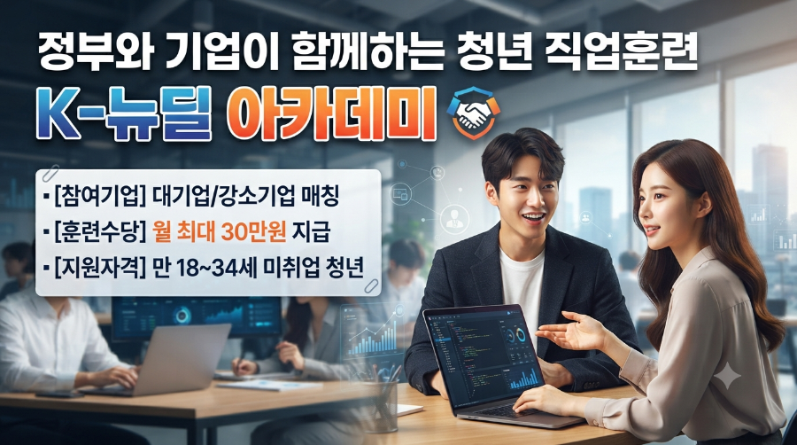 정부와 기업이 함께하는 청년 직업훈련 K-뉴딜 아카데미