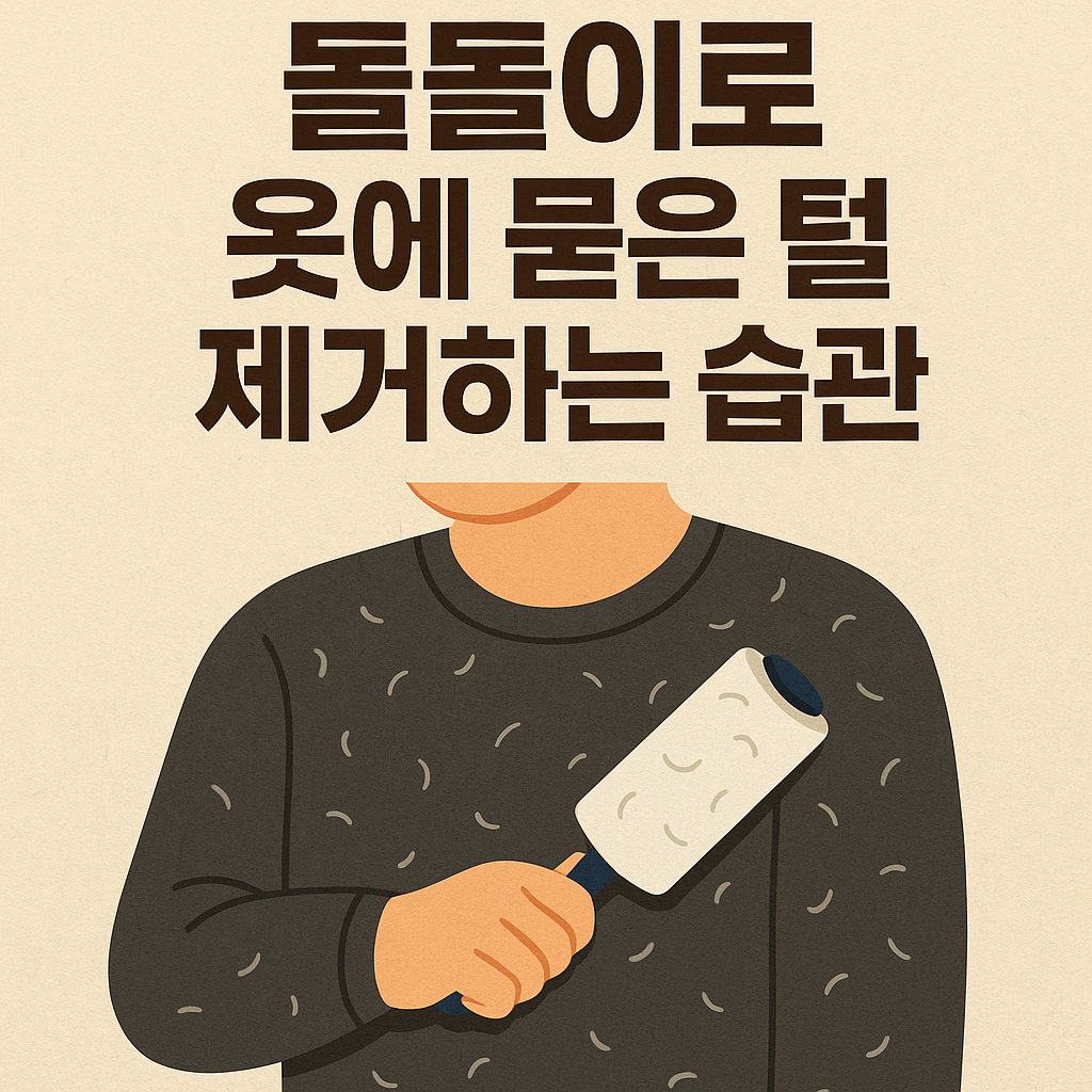 돌돌이로 옷에 묻은 털 제거하는 습관