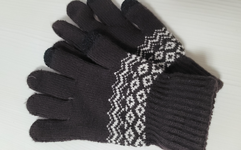 해피제이 스마트 터치 털장갑 블랙
