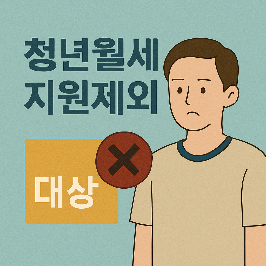 청년 월세 지원 대상 제외 이미지