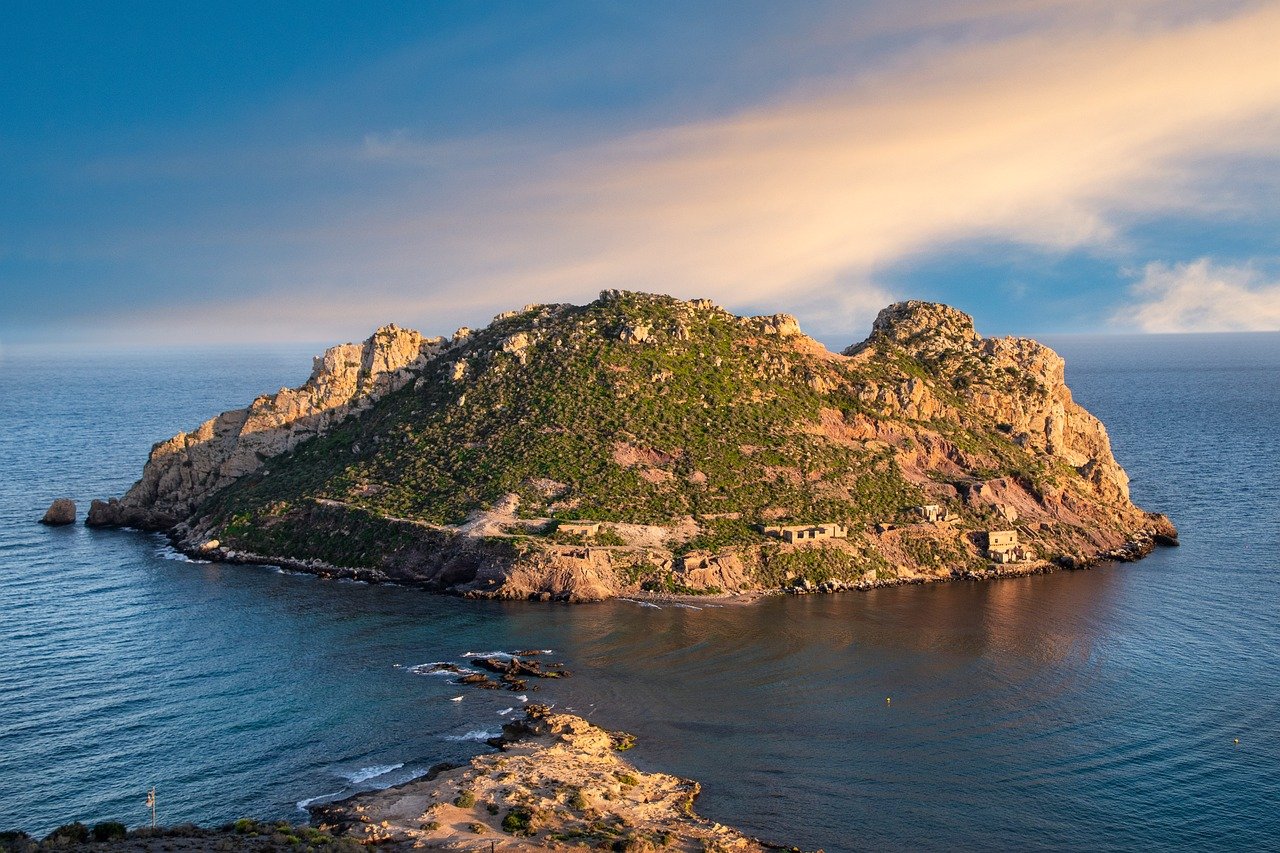 바다 섬 모습 자연 사진