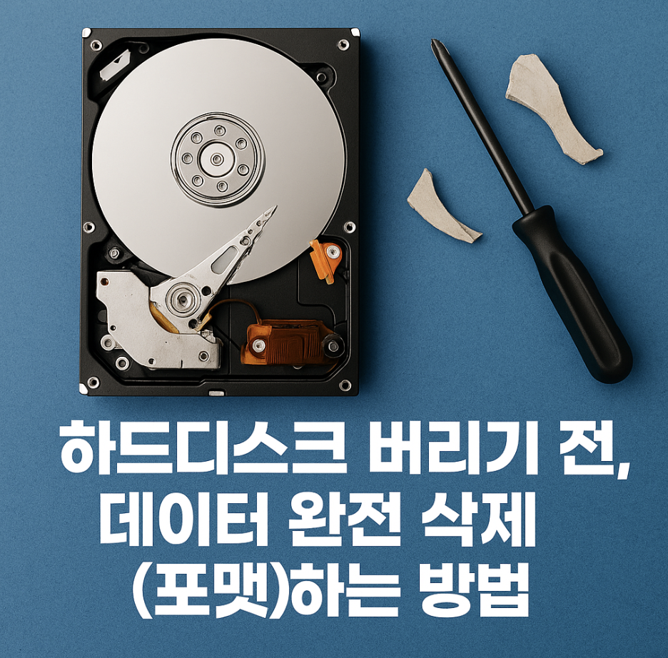 하드디스크 버리기 전, 데이터 완전 삭제(포맷)하는 방법