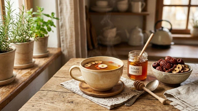 처음 만드는 대추차 꿀 황금 레시피 완성 한 잔