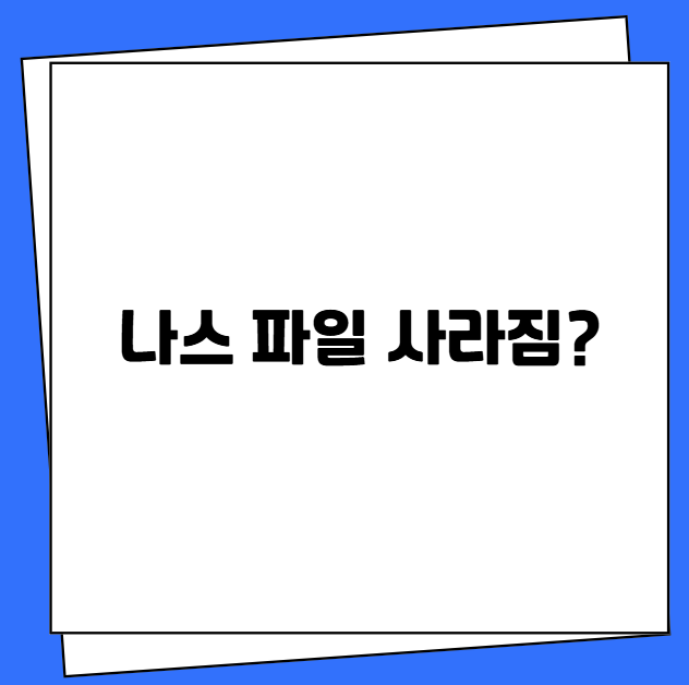나스 파일 사라짐