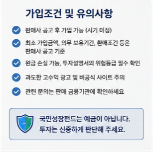국민성장펀드 가입조건과 꼭 확인할 사항