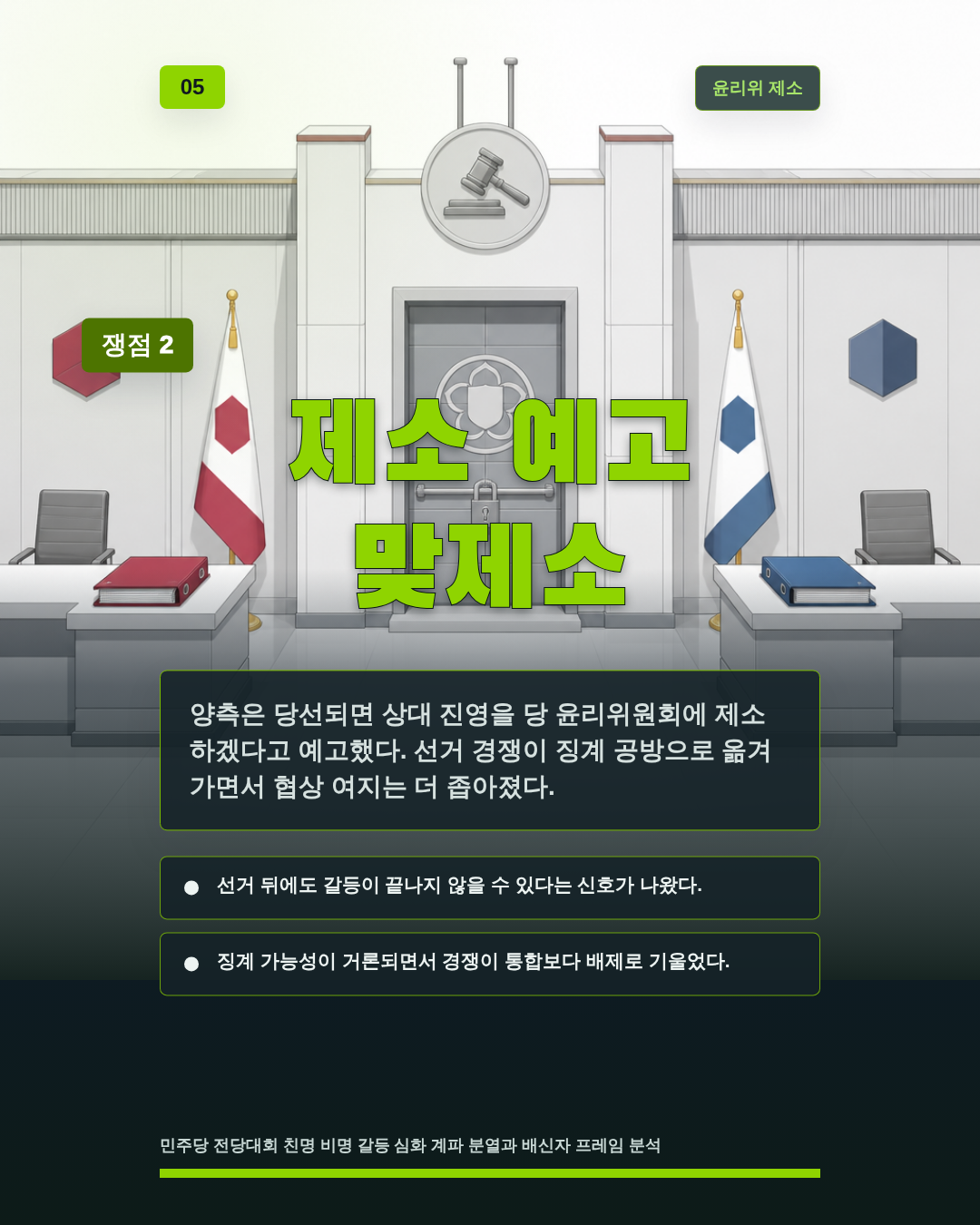 제소 예고 맞제소