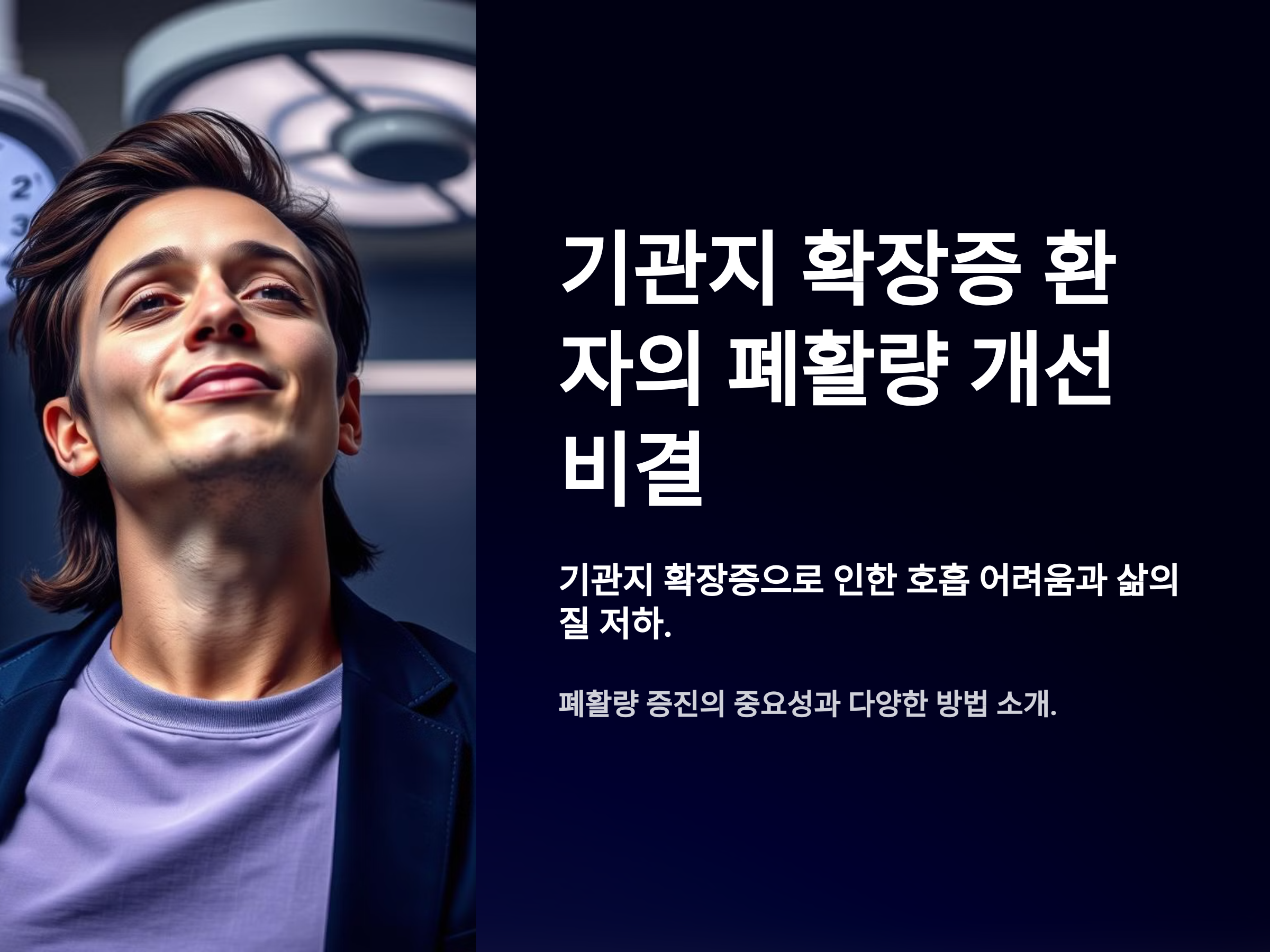 기관지 확장증 환자의 폐활량 개선 비결