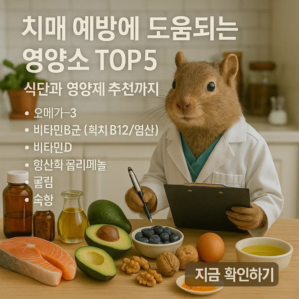 치매 예방에 도움되는 영양소 TOP5 &mdash; 식단과 영양제 추천까지