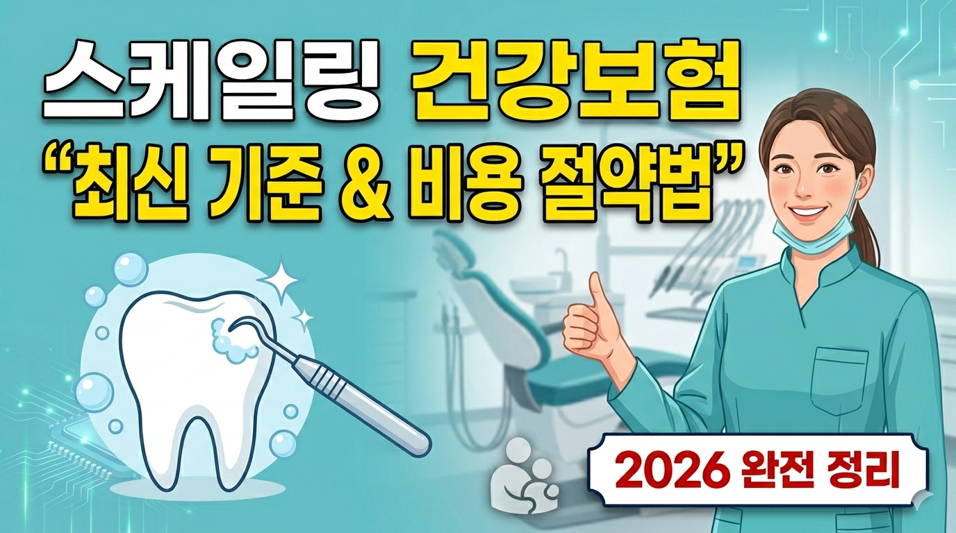 2026년 스케일링 건강보험 적용 기준과 비용 절약 방법