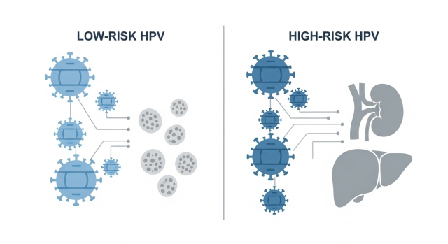콘딜로마 저위험 고위험 HPV 비교