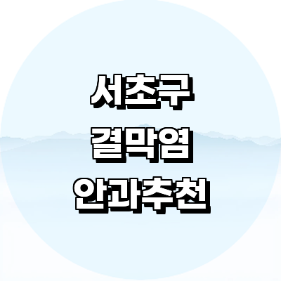 서울 서초구 안과