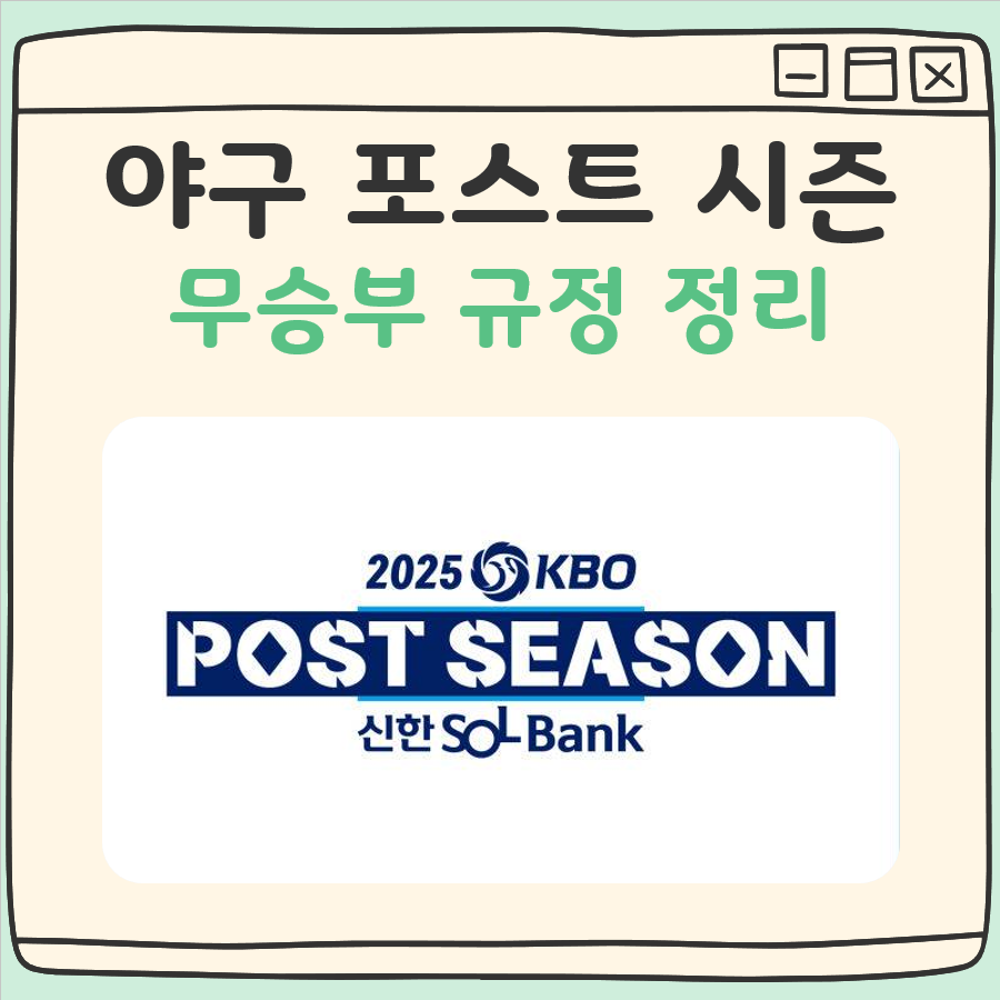 포스트 시즌 무승부 규정