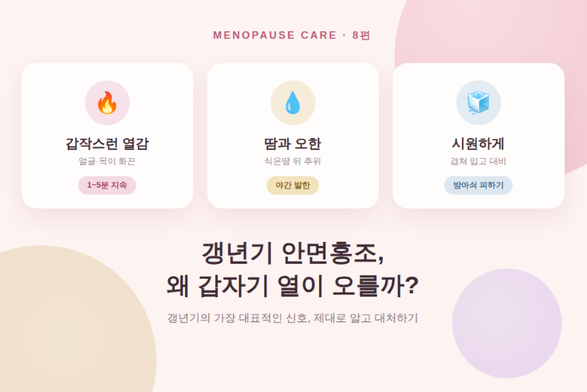 갱년기 안면홍조, 왜 갑자기 열이 오를까?