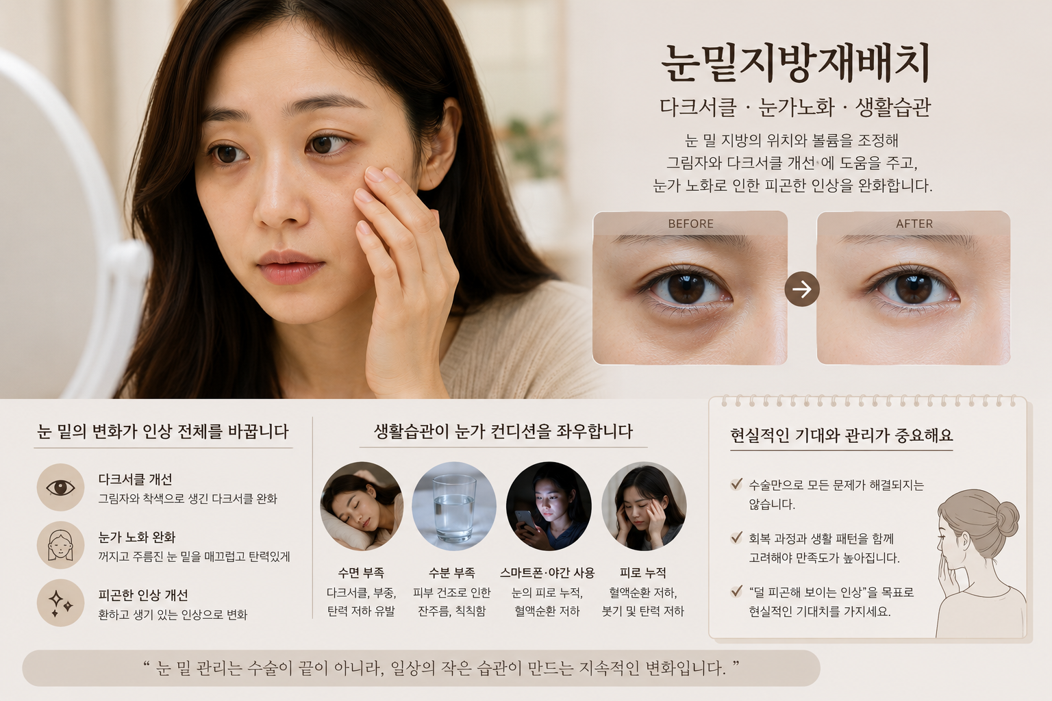 눈 밑 관리와 생활습관 변화