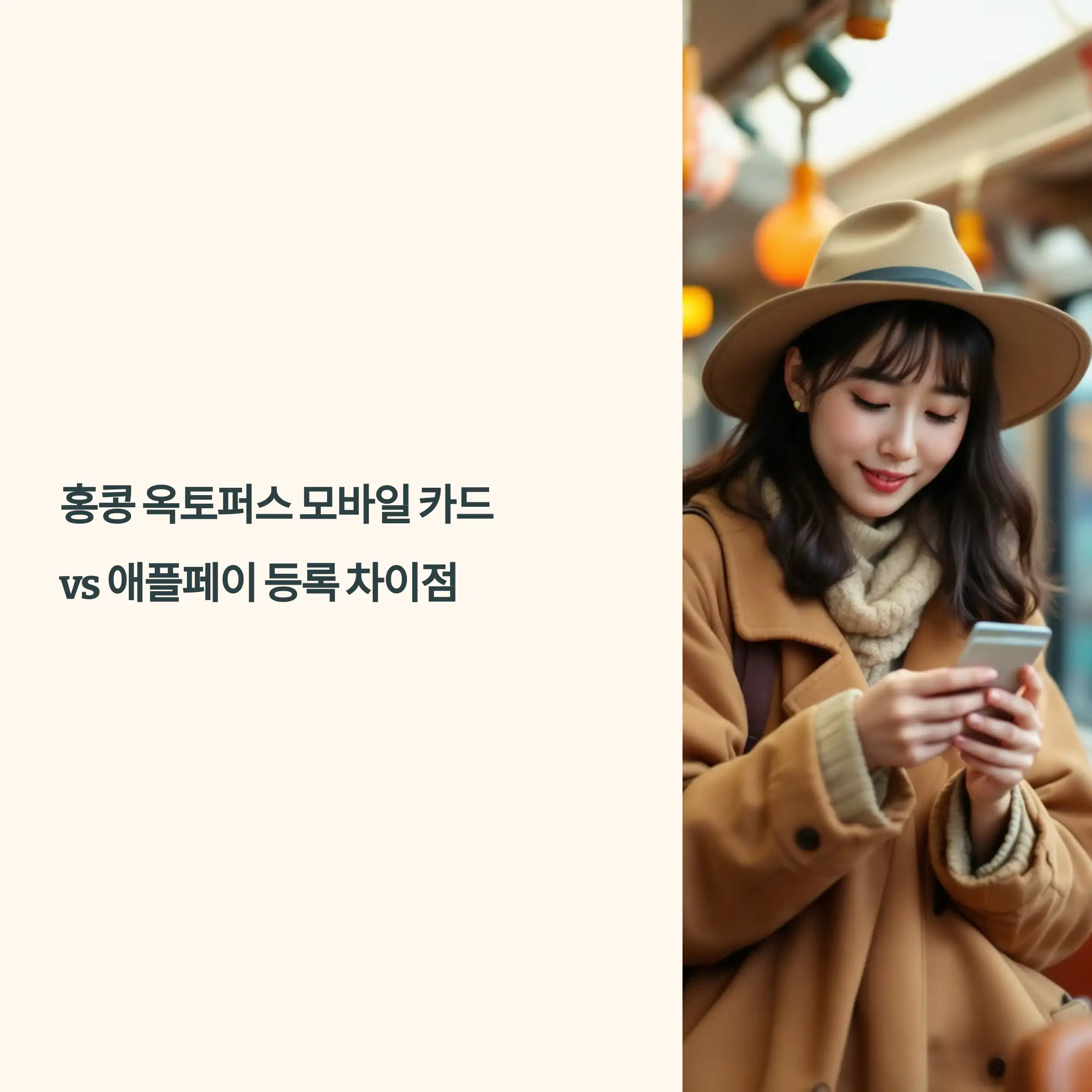 홍콩 옥토퍼스 모바일 카드와 애플페이의 차이점 