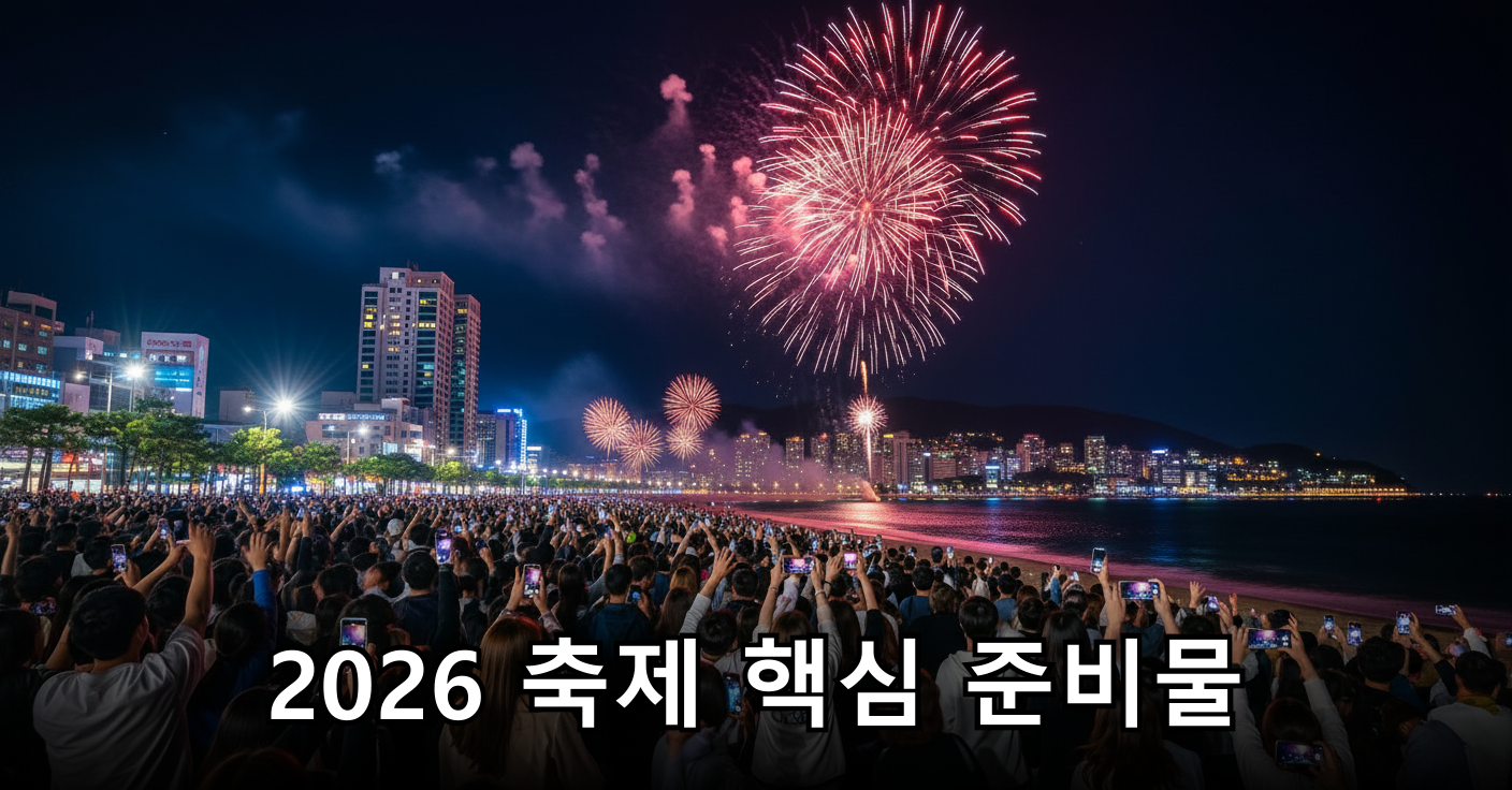 대천해수욕장의 활기찬 야경과 불꽃놀이