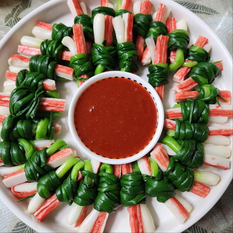 쪽파숙회 쪽파 말이로 간단한 밑반찬 만들기 초고추장 레시피