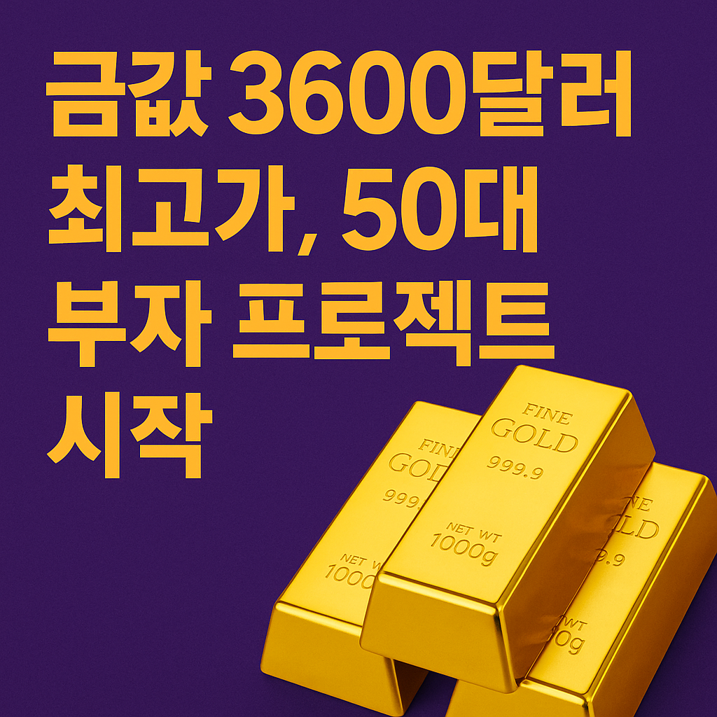 금값 3600달러 최고가