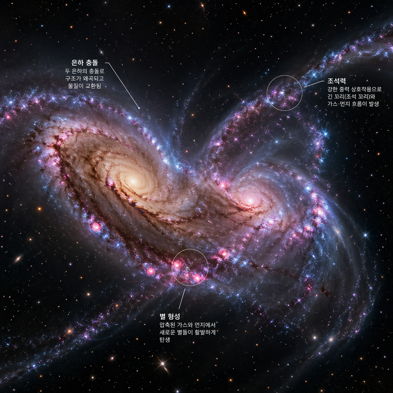 은하 충돌과 별