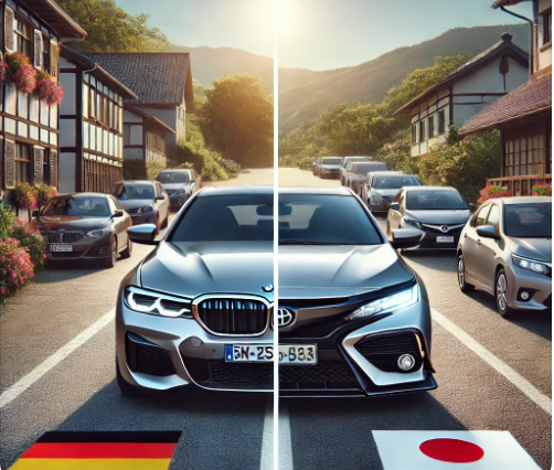 독일차와 일본차의 비교 이미지