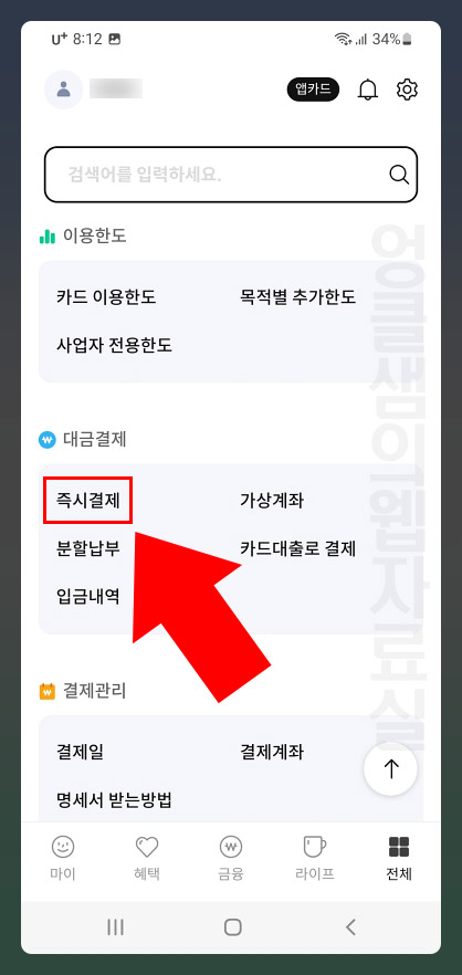 삼성카드 즉시결제