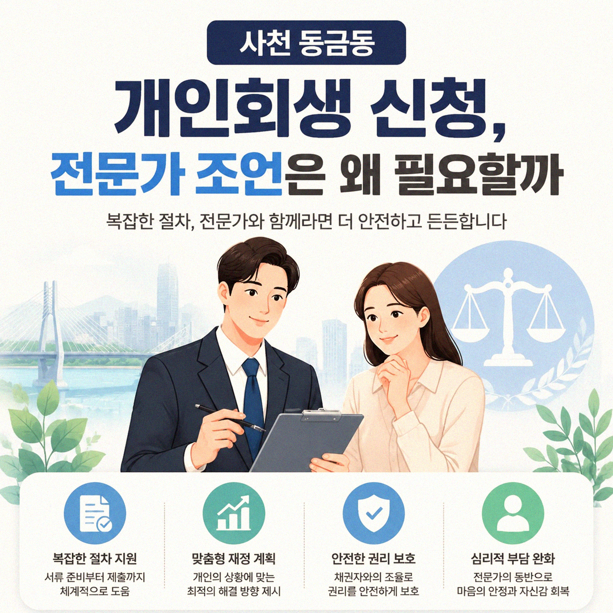 사천 동금동 회생 절차, 변호사 선임 고민할 때