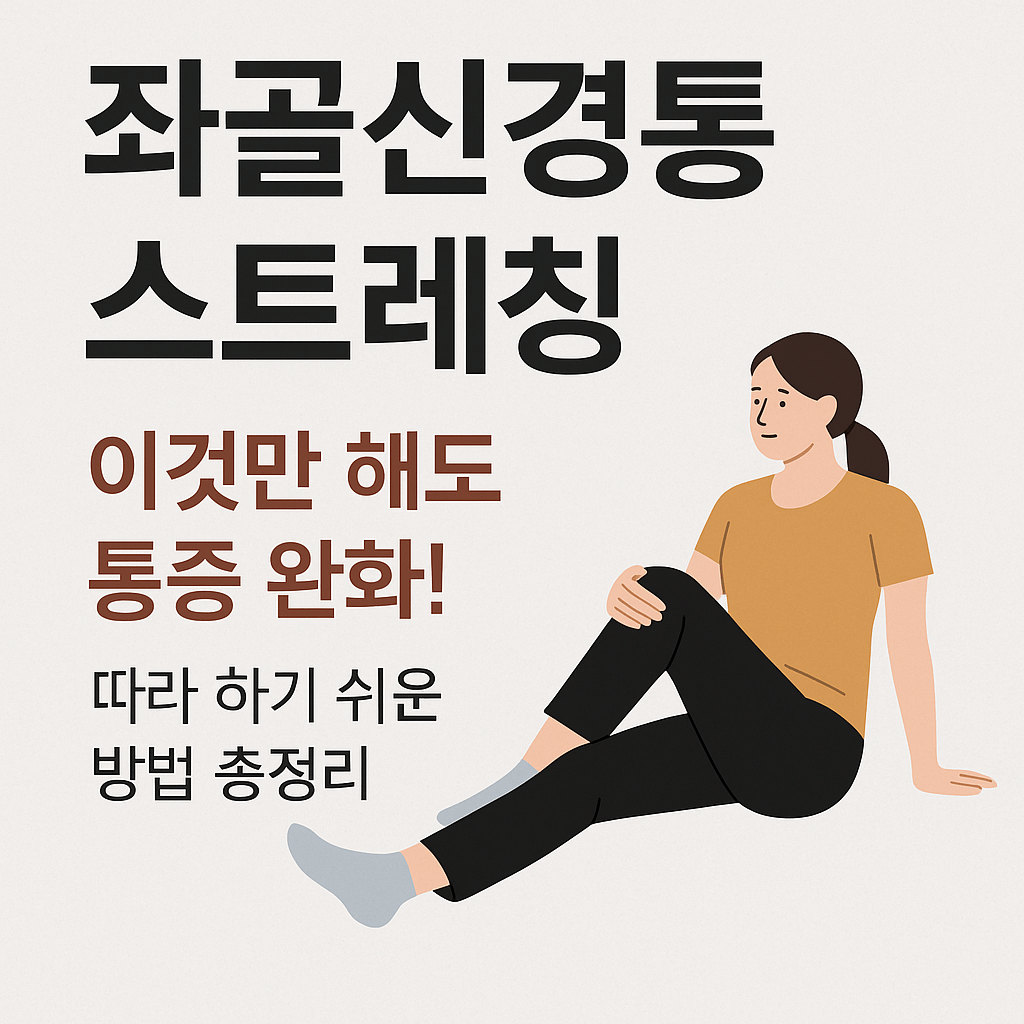 좌골신경통 스트레칭 통증 완화! 따라 하기 쉬운 방법