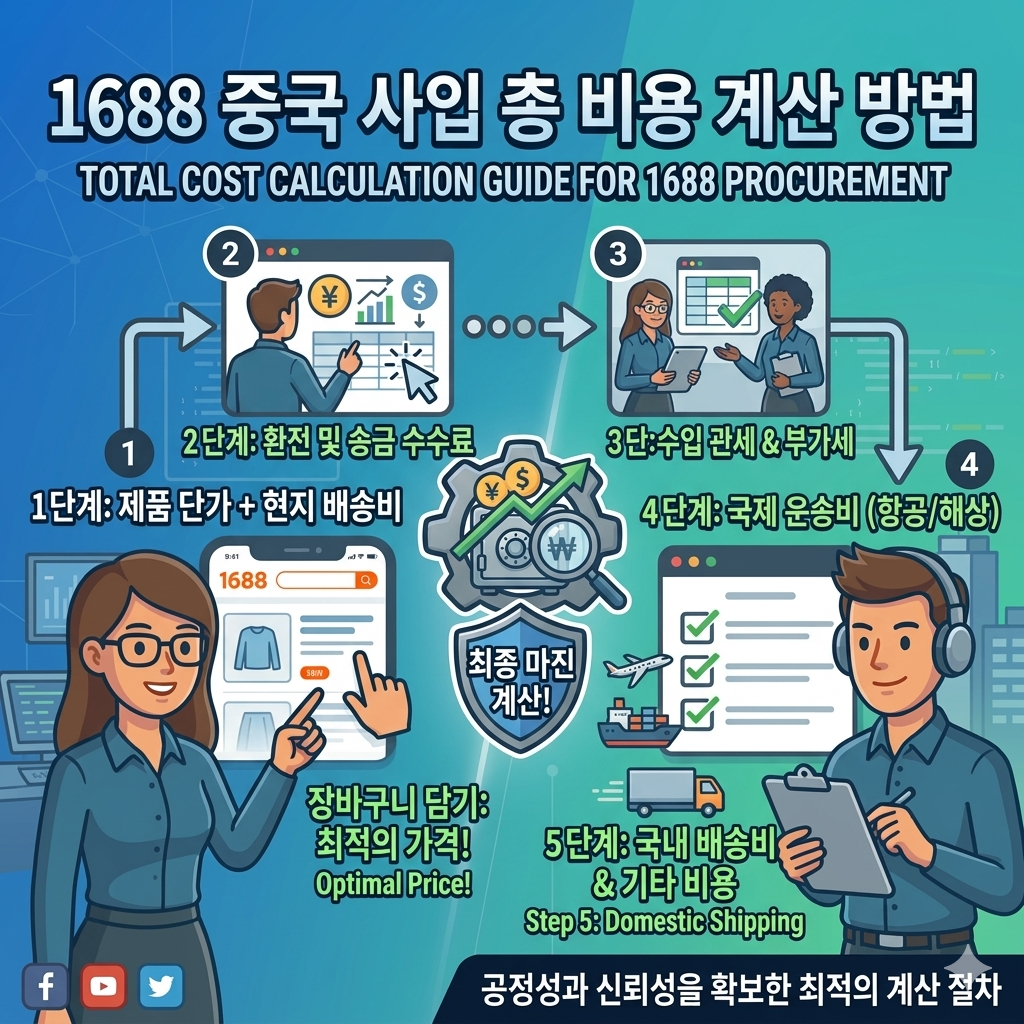 1688 중국 사입 총 비용 계산 방법