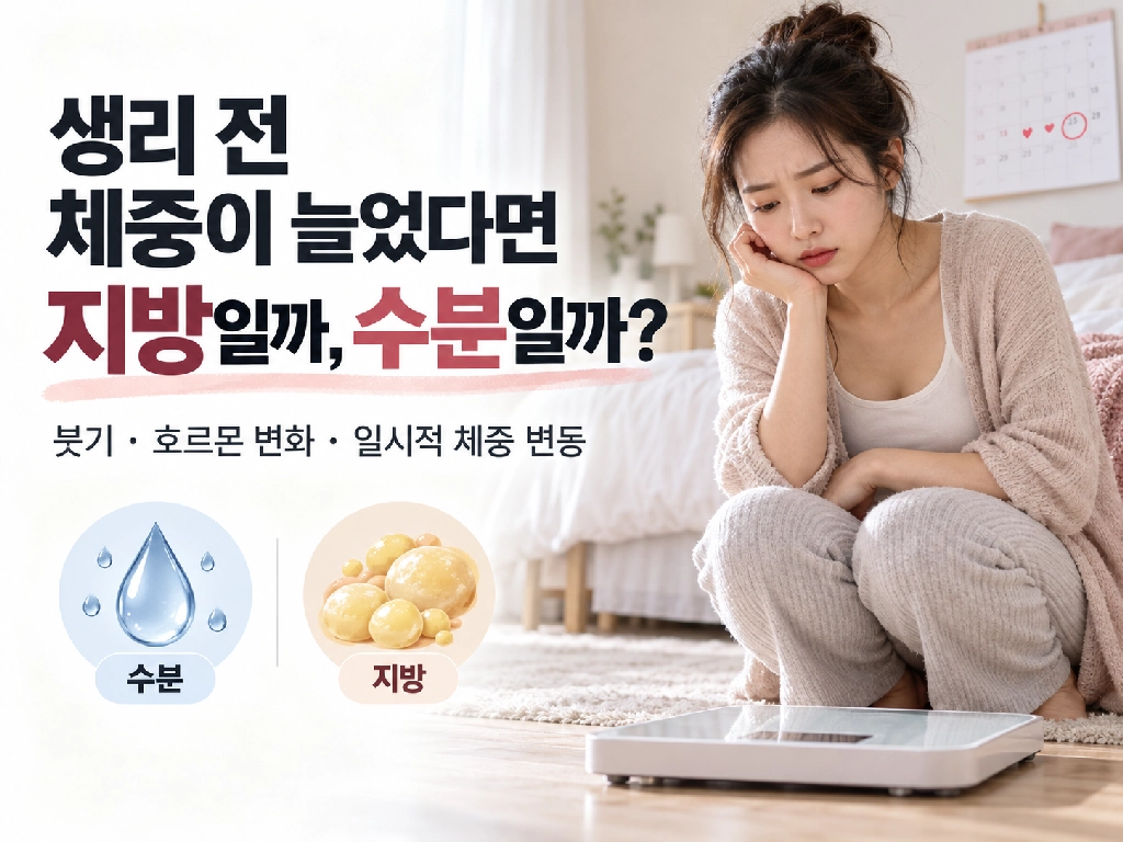 생리 전 체중 증가, 지방일까 수분일까?
