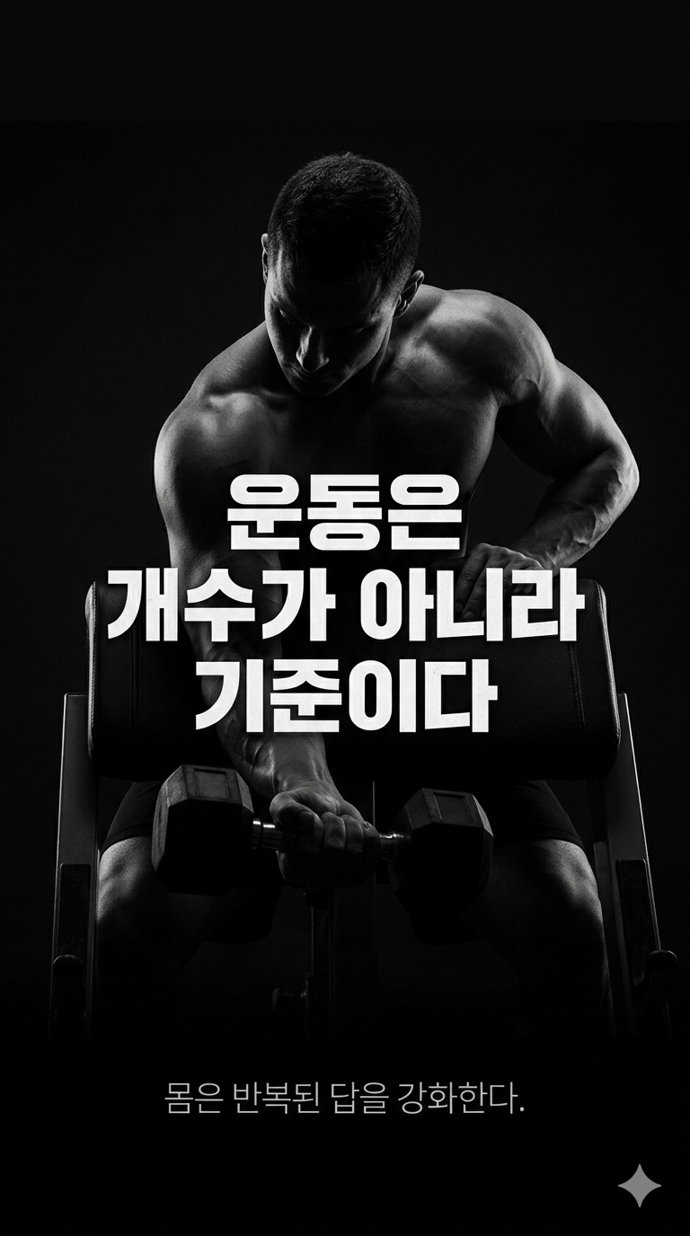 운동은 개수가 아니라 기준이다
