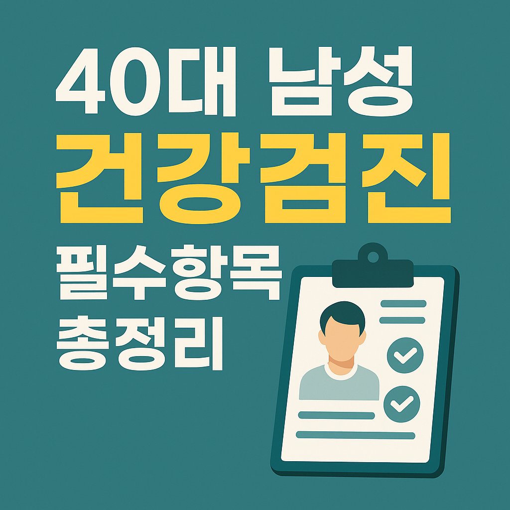 40대 남성 건강검진 안내 ❘ 필수 항목&middot;비용&middot;체크리스트 총정리