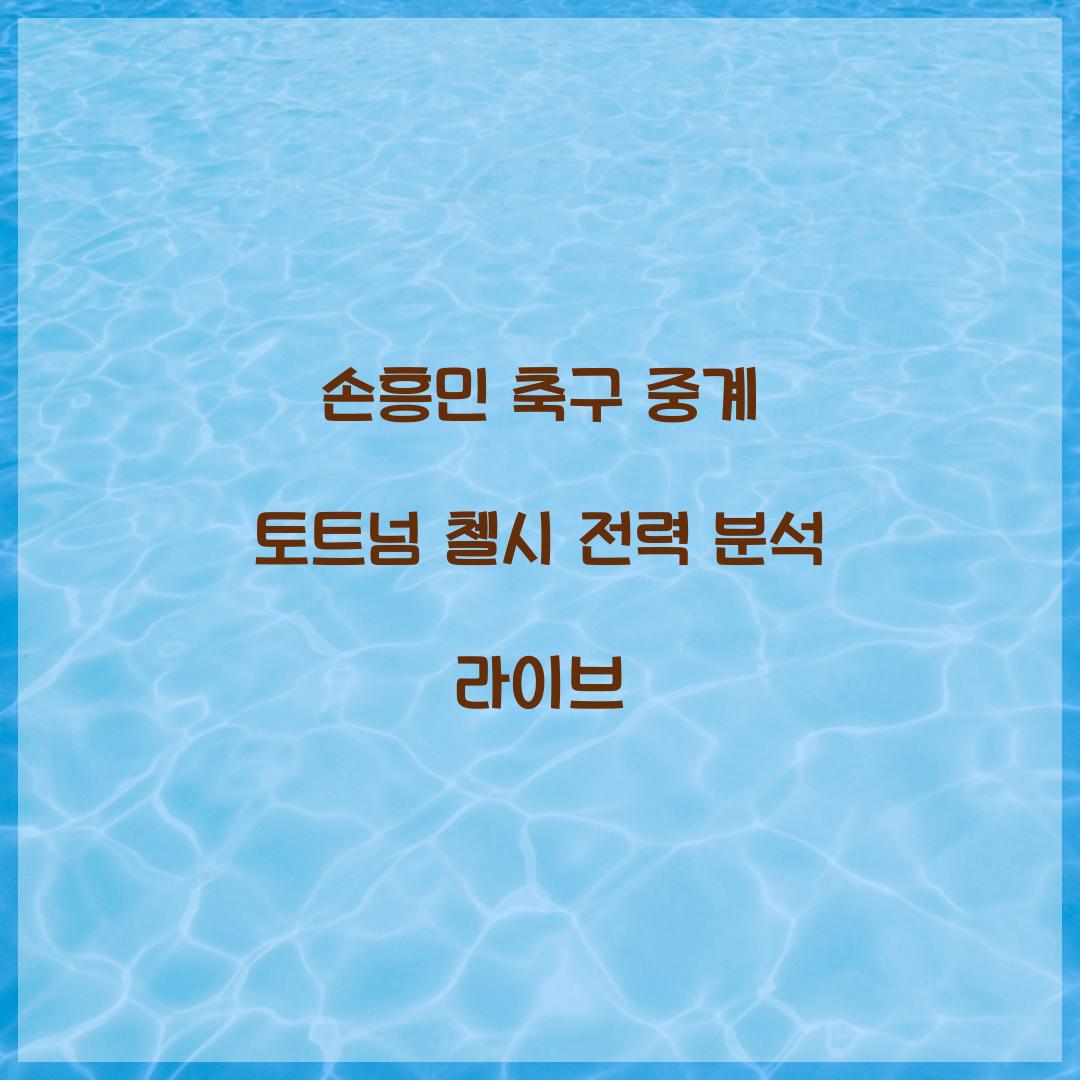 손흥민 축구 중계