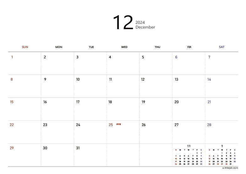 2024년_12월달력_프린트_pdf