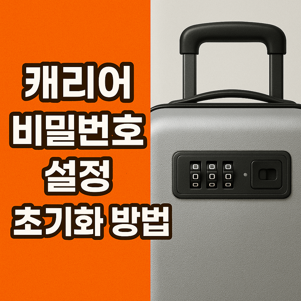 캐리어 비밀 번호 초기화 방법