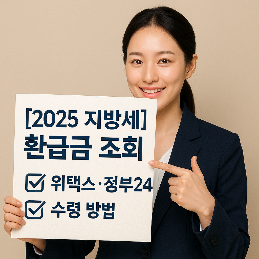 [2025 지방세] 환급금 조회 ｜ 위택스&middot;정부24&middot;수령 방법