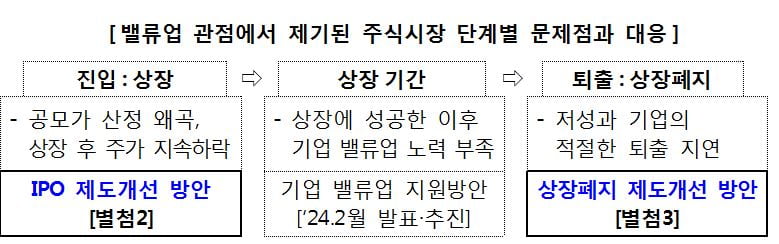 주식시장 단계별 문제점과 대응