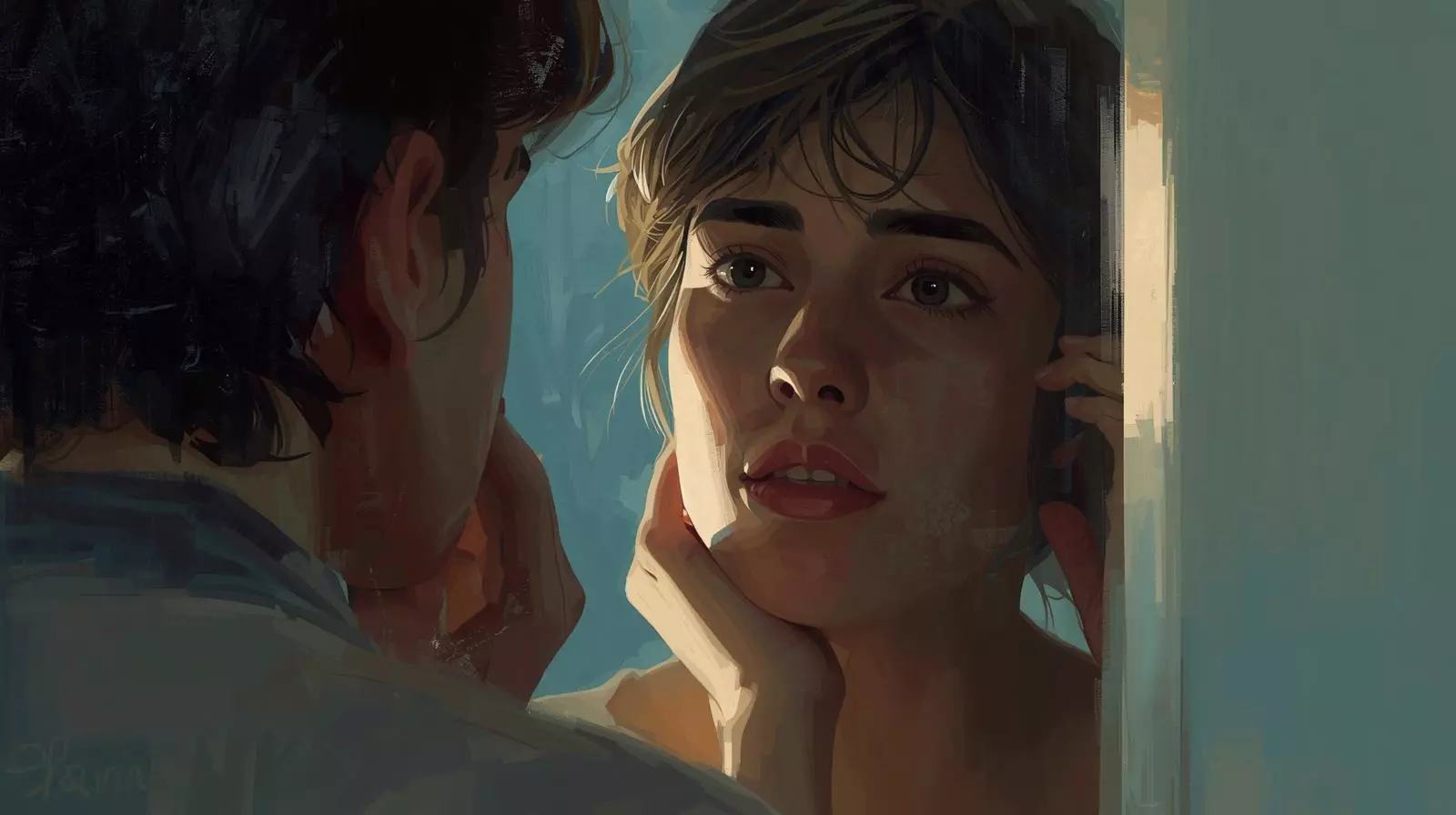 내면의 감정을 탐색하는 사람의 이미지