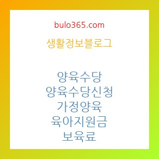 양육수당,양육수당신청,가정양육,육아지원금,보육료