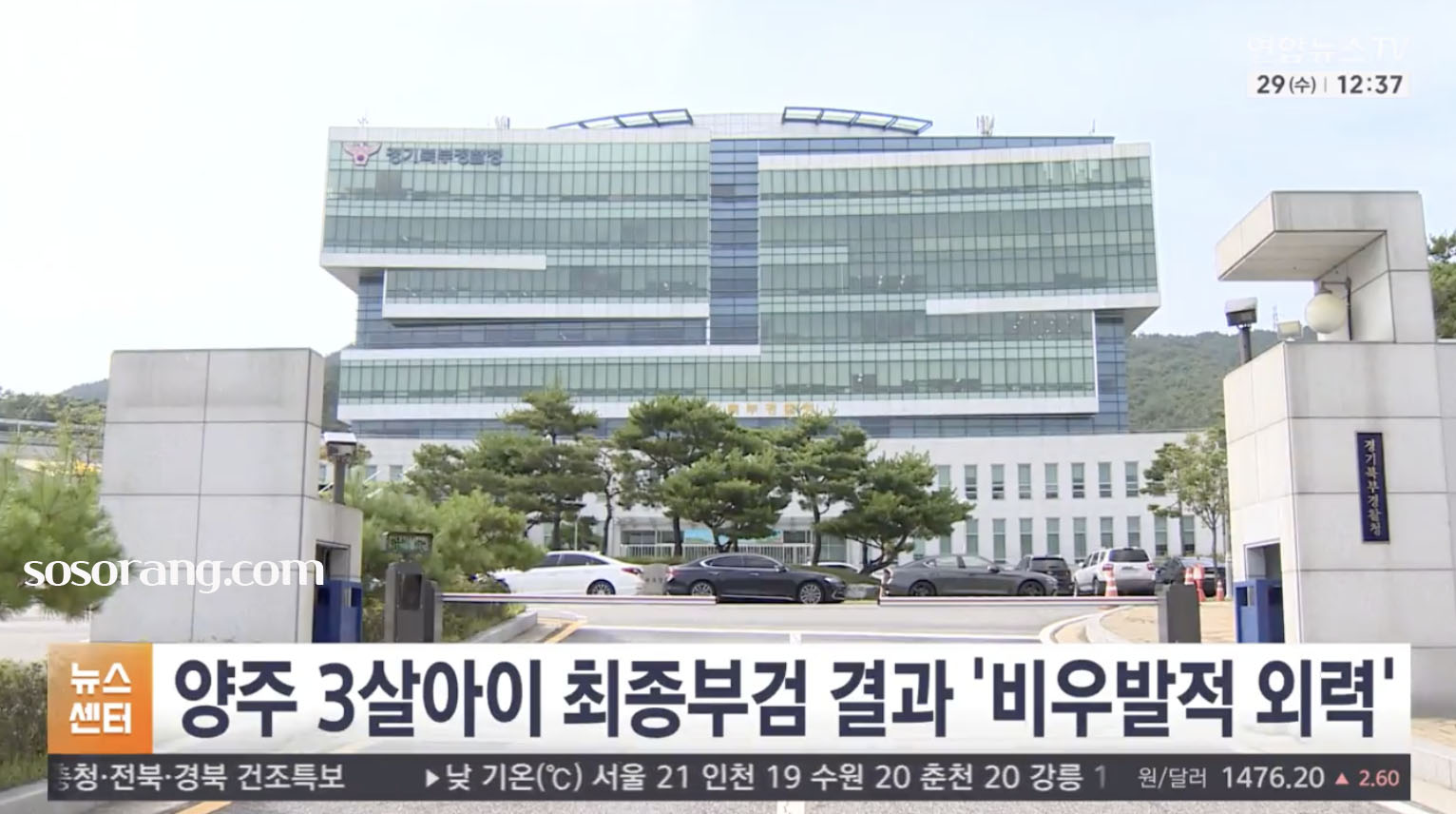 양주 아동 학대 사건 부검 결과 관련 뉴스 보도 화면 캡쳐