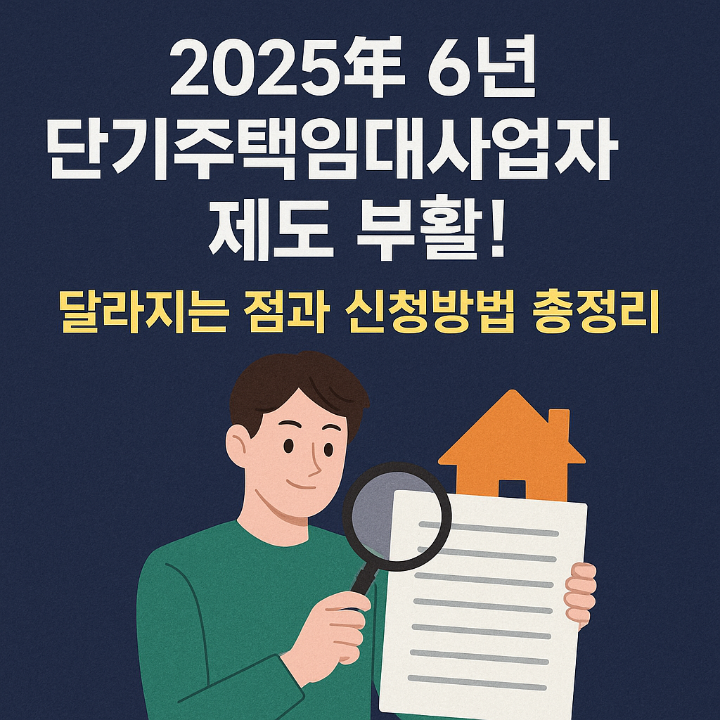 6년 단기임대 부활부터 자동 말소제도까지, 절세와 리스크 모두 잡자!