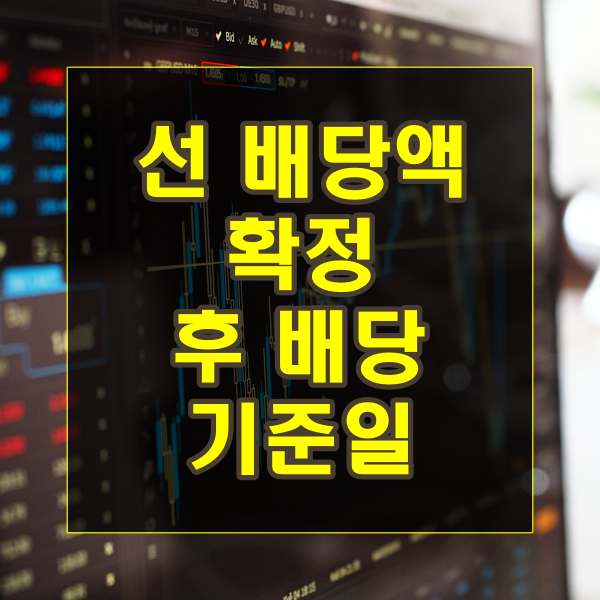 배당금투자 선 배당액 확정 후 배당기준일