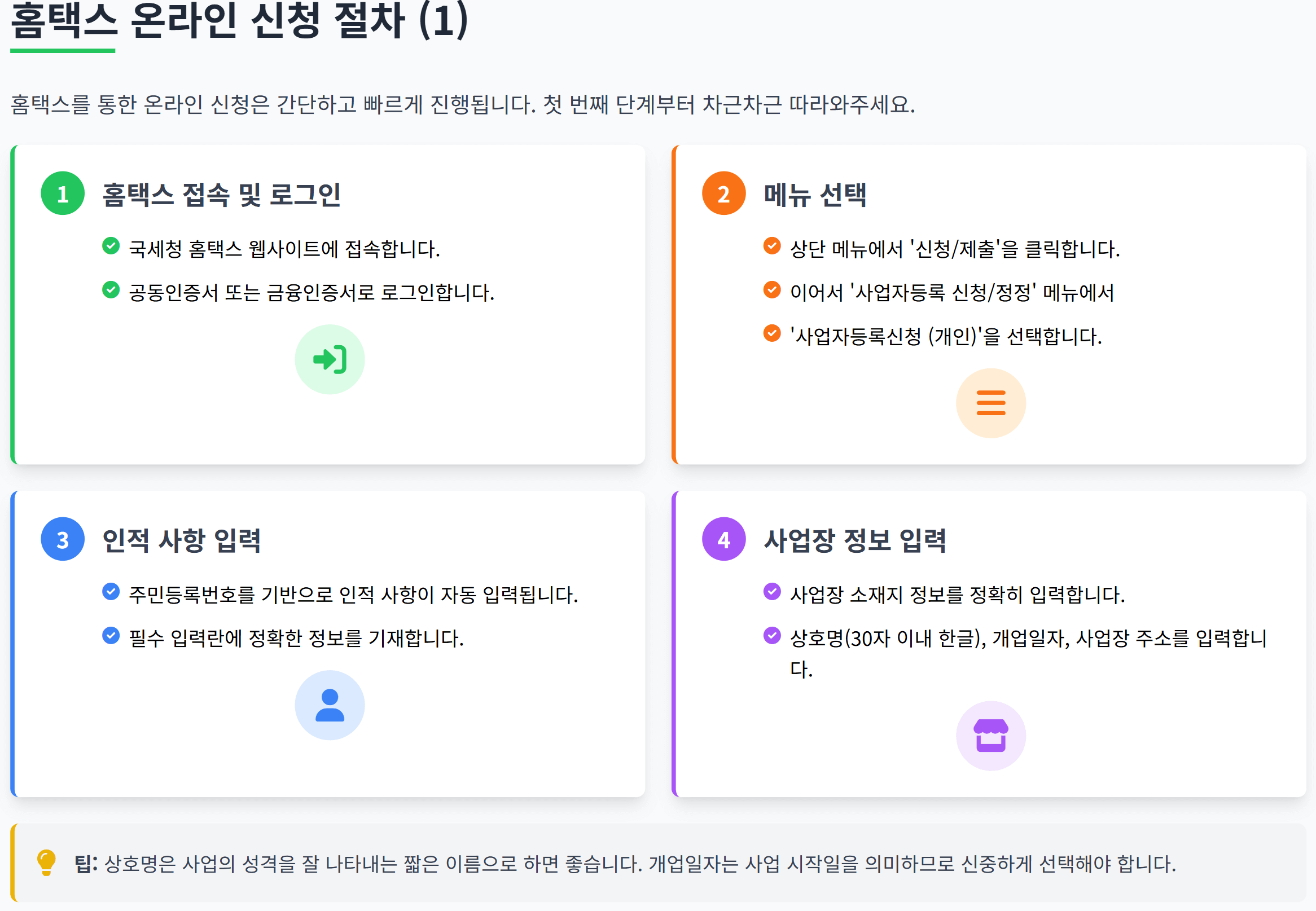 개인사업자 등록 필수