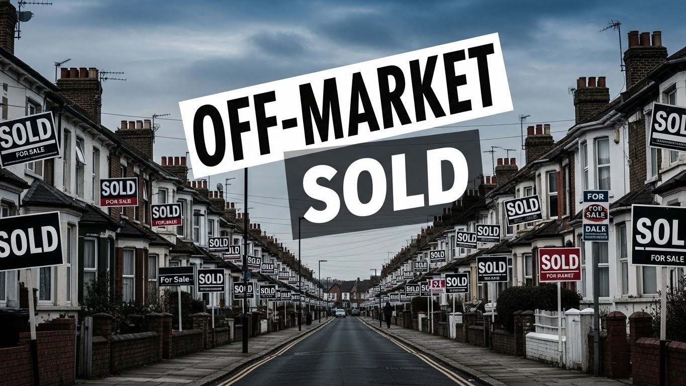 매물 잠김 현상을 보여주는 부동산 거리, 판매 중인 집들이 줄어든 모습