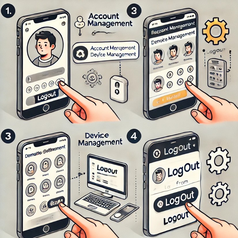 카카오 계정 관리 페이지를 통한 원격 로그아웃