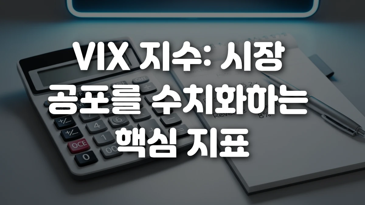 VIX 지수 시장 공포를 수치화하는 핵심 지표