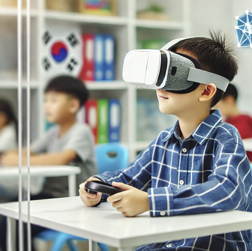 VR을 사용하는 아동