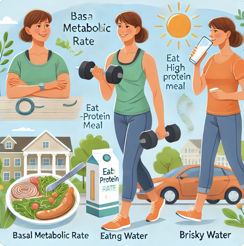 중년 여성 기초대사량 이미지